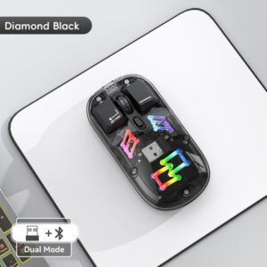 T200 Dual-Mode Wireless Bluetooth Mouse with RGB Lighting